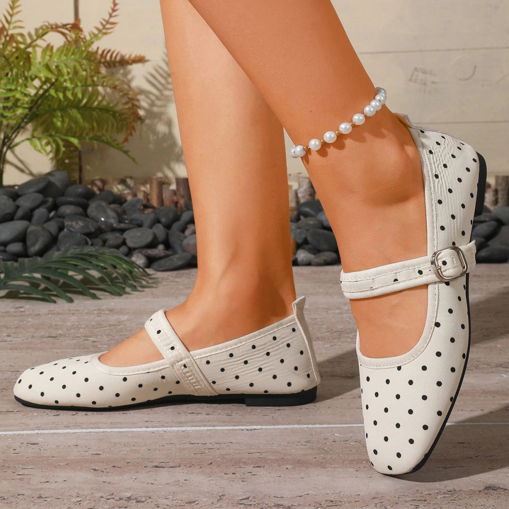 Women's Buckle Strap Pointed-Toe Flat Shoes