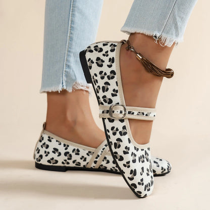 Women's Buckle Strap Pointed-Toe Flat Shoes