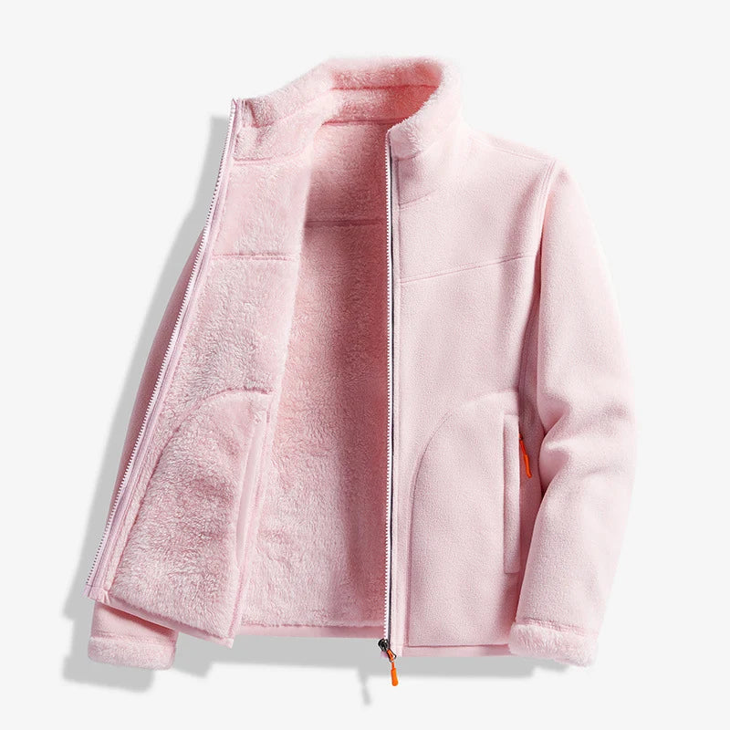 Unisex Full-Zip Jacket with Stand Collar