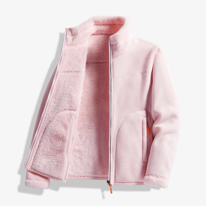 Unisex Full-Zip Jacket with Stand Collar