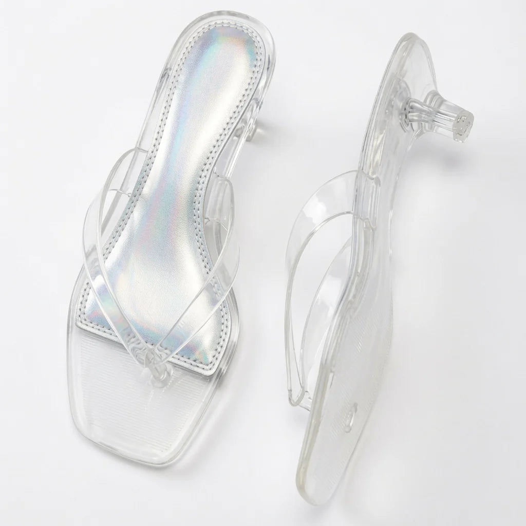 Women's Thong Kitten Heel Sandals