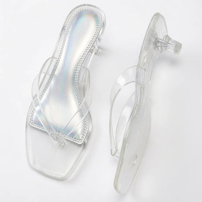 Women's Thong Kitten Heel Sandals