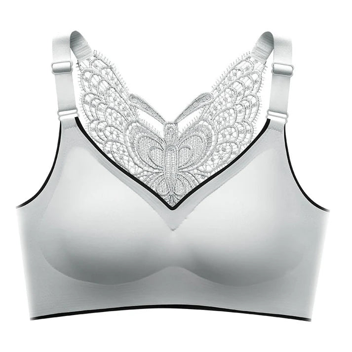 Women's Butterfly Lace Back Wire-Free Bra