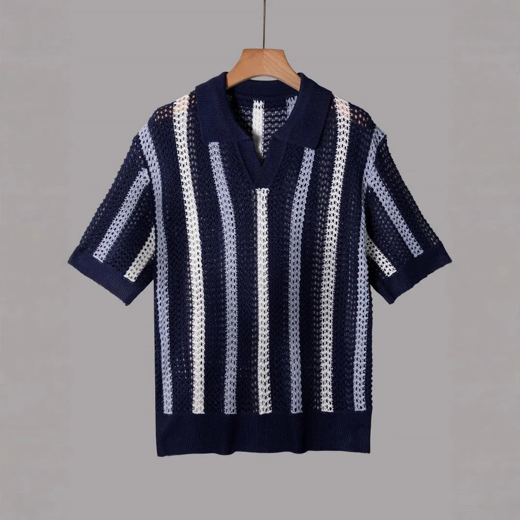 Men's Vintage Mesh Knit Polo