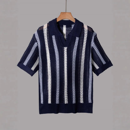 Men's Vintage Mesh Knit Polo