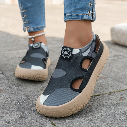 Women's Striped Cutout Sandals