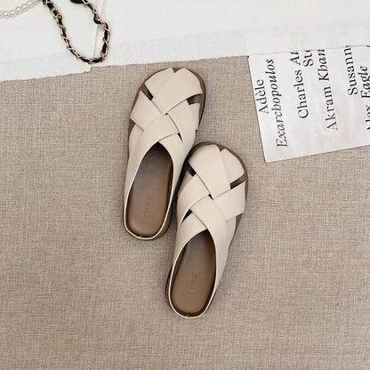 Women's Woven Closed-Toe Mule Sandals