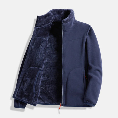 Unisex Full-Zip Jacket with Stand Collar