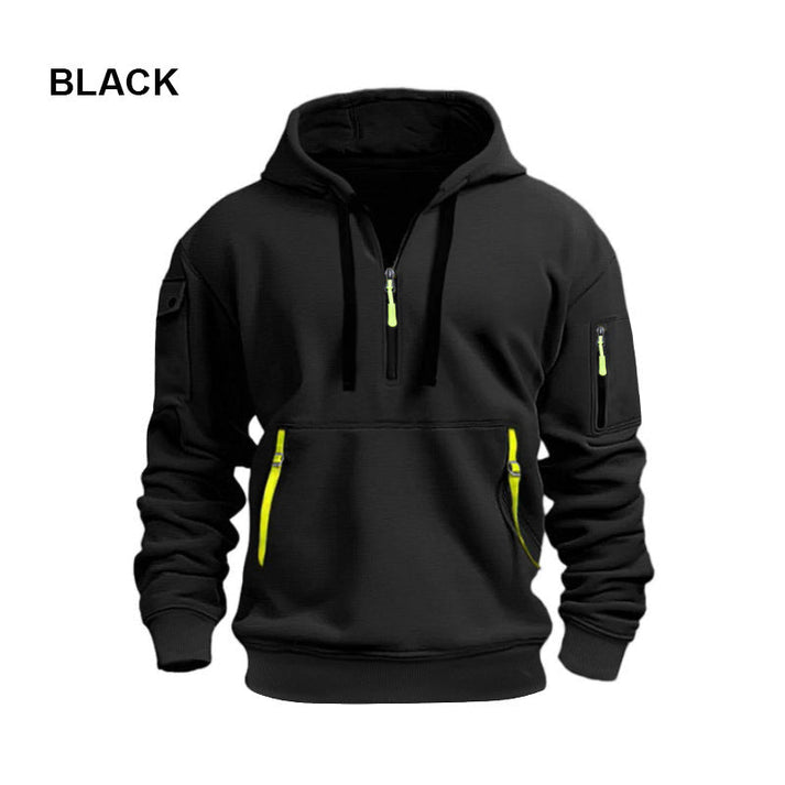 Men's Half-Zip Pocket Hoodie