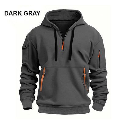 Men's Half-Zip Pocket Hoodie