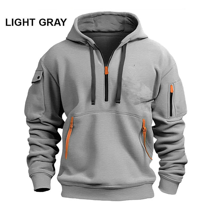 Men's Half-Zip Pocket Hoodie