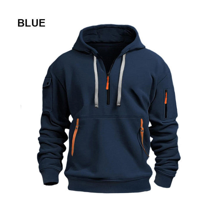 Men's Half-Zip Pocket Hoodie
