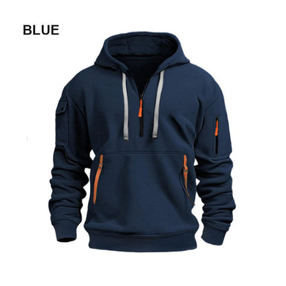 Men's Half-Zip Pocket Hoodie