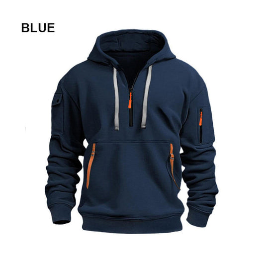 Men's Half-Zip Pocket Hoodie