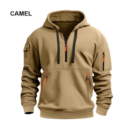 Men's Half-Zip Pocket Hoodie