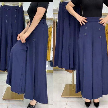 Women's Pleated Wide-Leg Pants