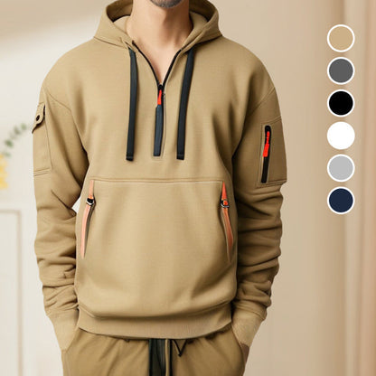 Men's Half-Zip Pocket Hoodie