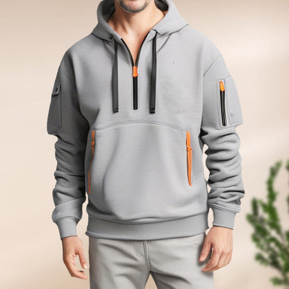 Men's Half-Zip Pocket Hoodie