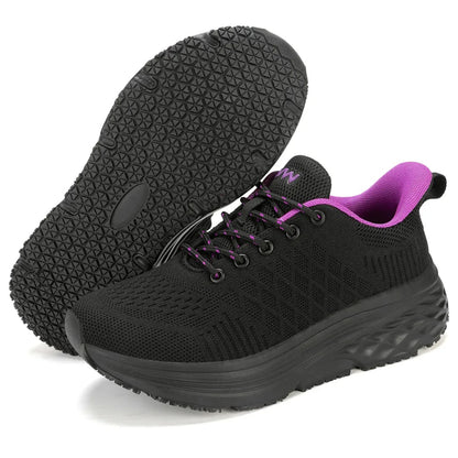 Women's Lace-Up Knit Sneakers