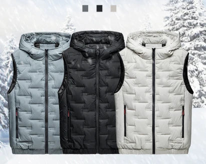 Men's Hooded Zip-Front Vest