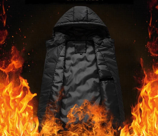 Men's Hooded Zip-Front Vest