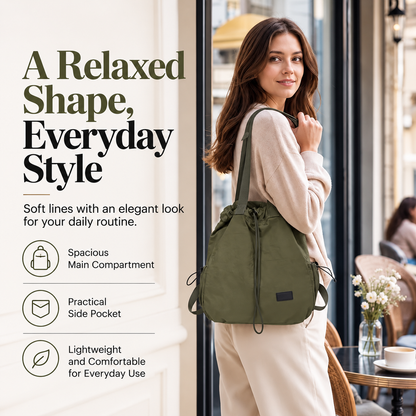 Women's Drawstring Shoulder Backpack