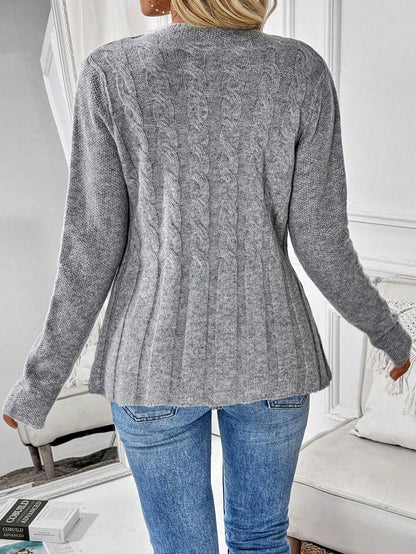 Women's Ribbed Button Cardigan