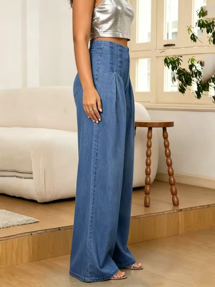 Women's High-Waisted Wide-Leg Jeans