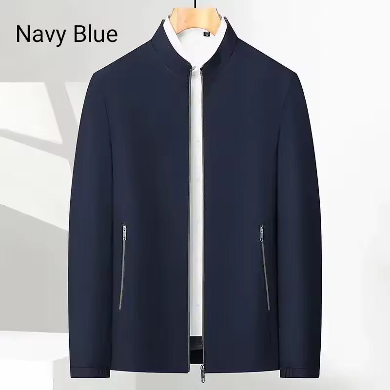 Men's Standing Collar Zipper Jacket