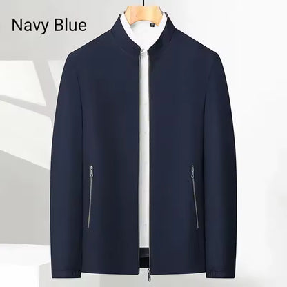 Men's Standing Collar Zipper Jacket