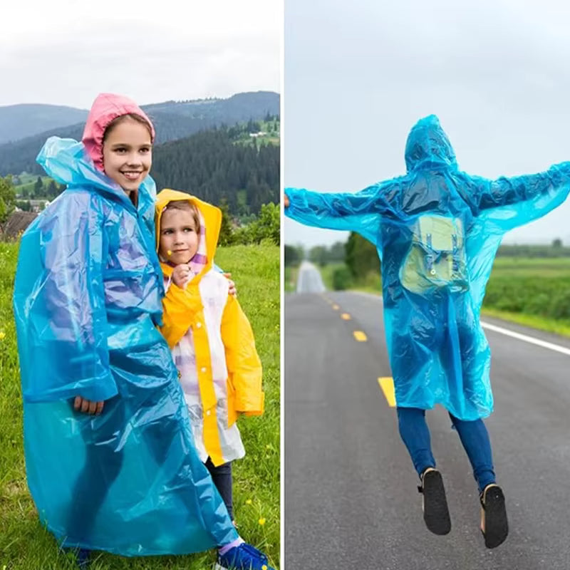 Compact Emergency Rain Poncho