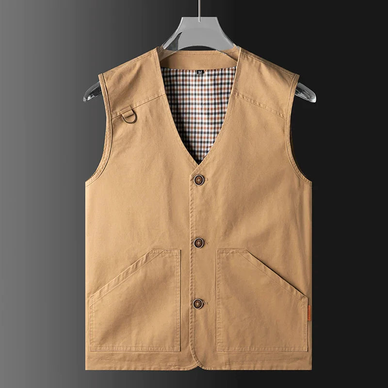 Men's Button Front Utility Vest