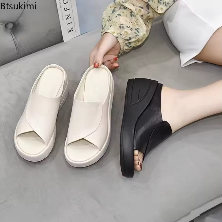 Women's Open-Toe Slip-On Sandals