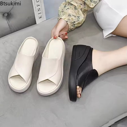 Women's Open-Toe Slip-On Sandals