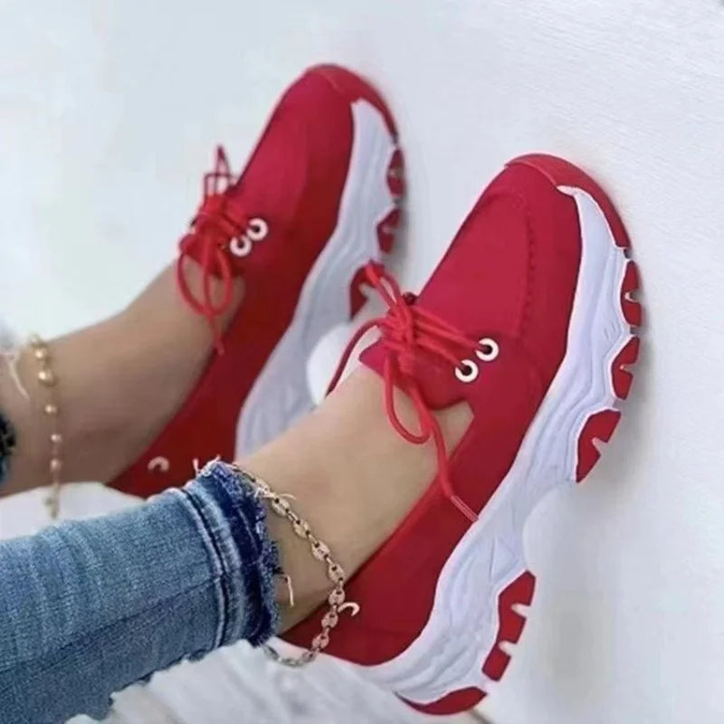 Women's Lace-Up Casual Sneakers