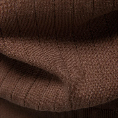 Men's Ribbed Knit Polo Shirt