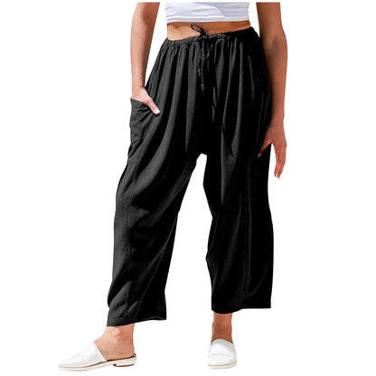 Women’s Lightweight Wide-Leg Drawstring Pants