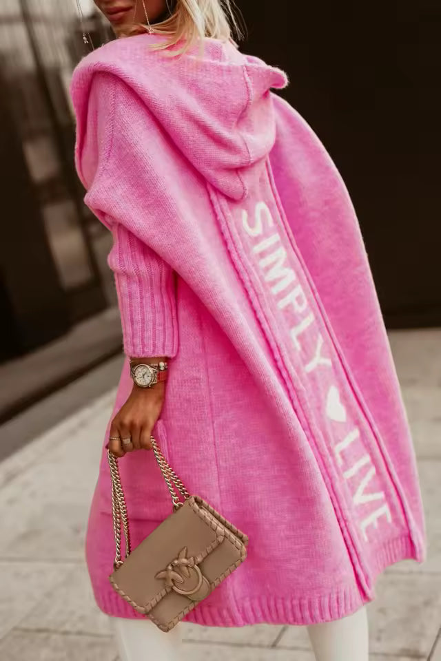 Women's Hooded Open Front Cardigan
