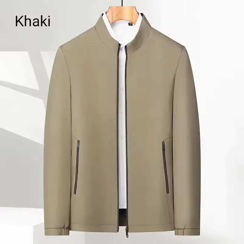 Men's Standing Collar Zipper Jacket