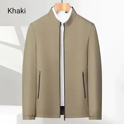 Men's Standing Collar Zipper Jacket