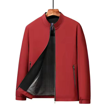 Men's Standing Collar Zipper Jacket