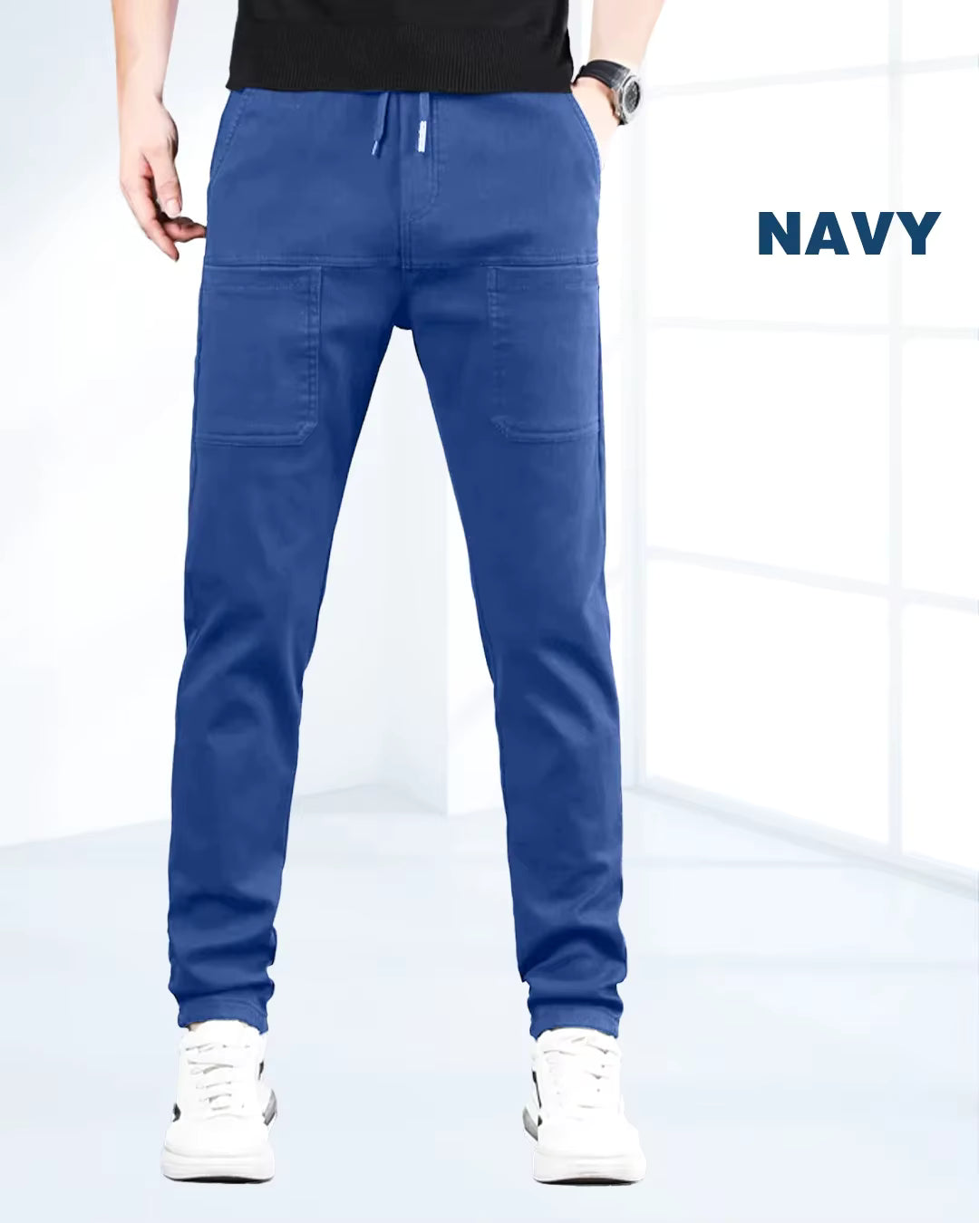 Men's Drawstring Multi-Pocket Cargo Pants