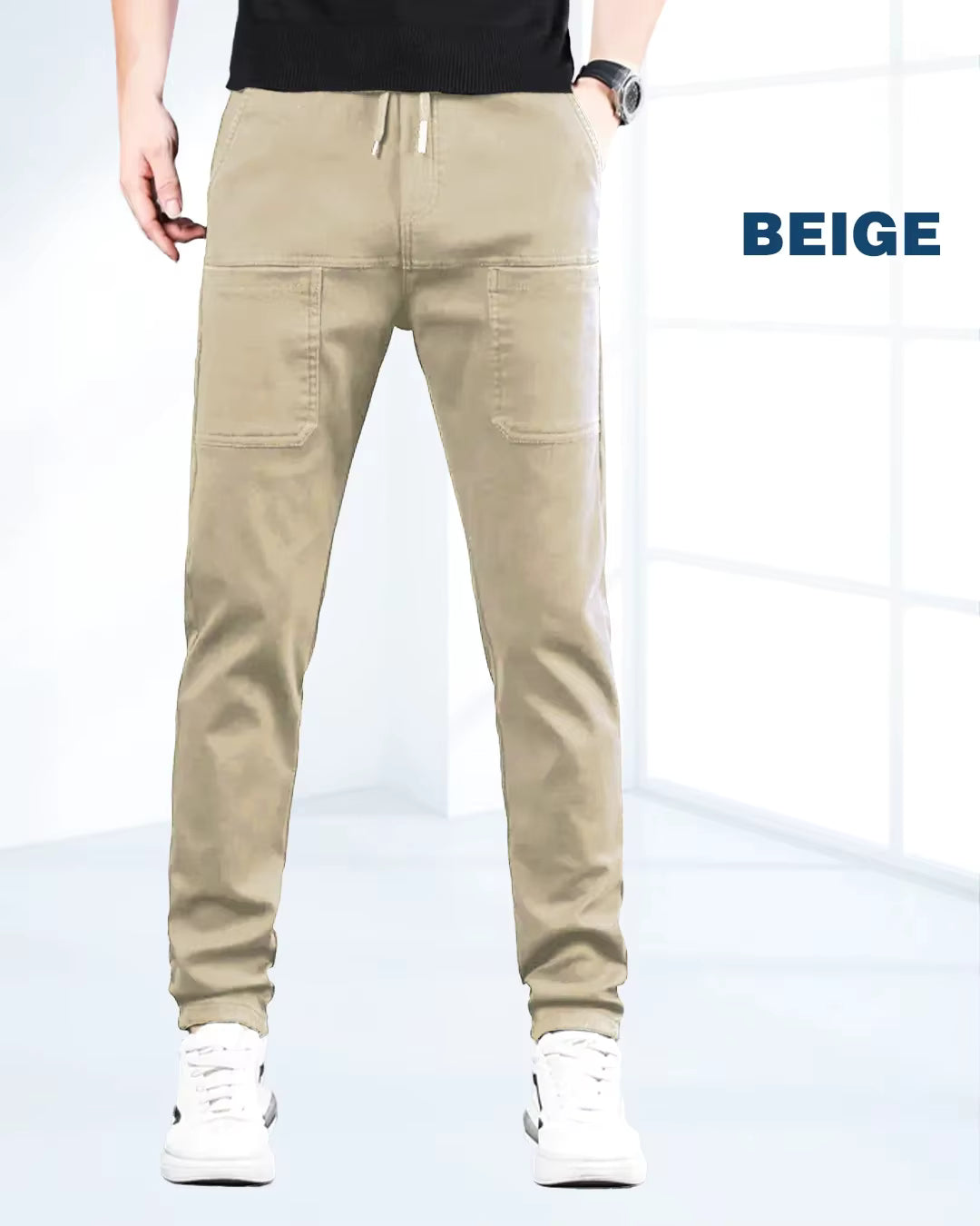 Men's Drawstring Multi-Pocket Cargo Pants