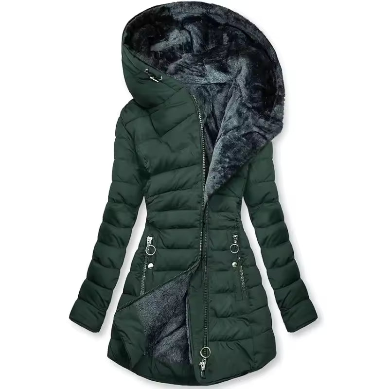Women's Hooded Quilted Puffer Coat