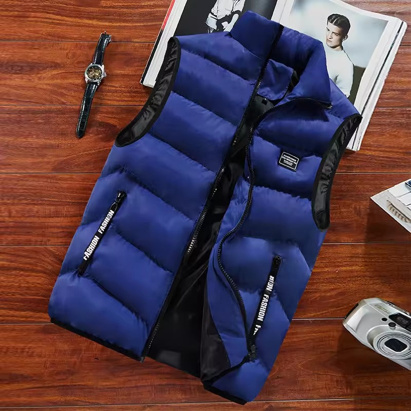 Men's Quilted Stand Collar Vest