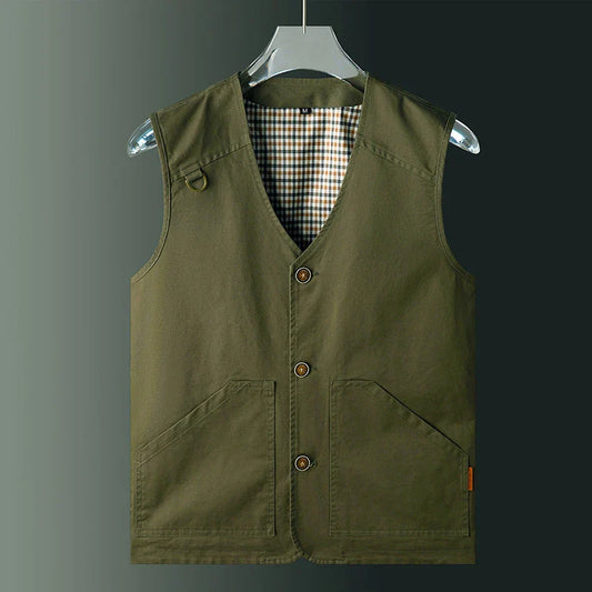 Men's Button Front Utility Vest