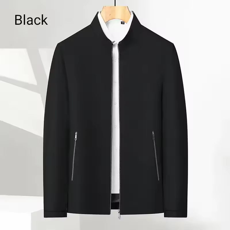Men's Standing Collar Zipper Jacket