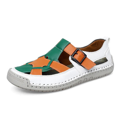 Men's Buckled Cutout Sandals