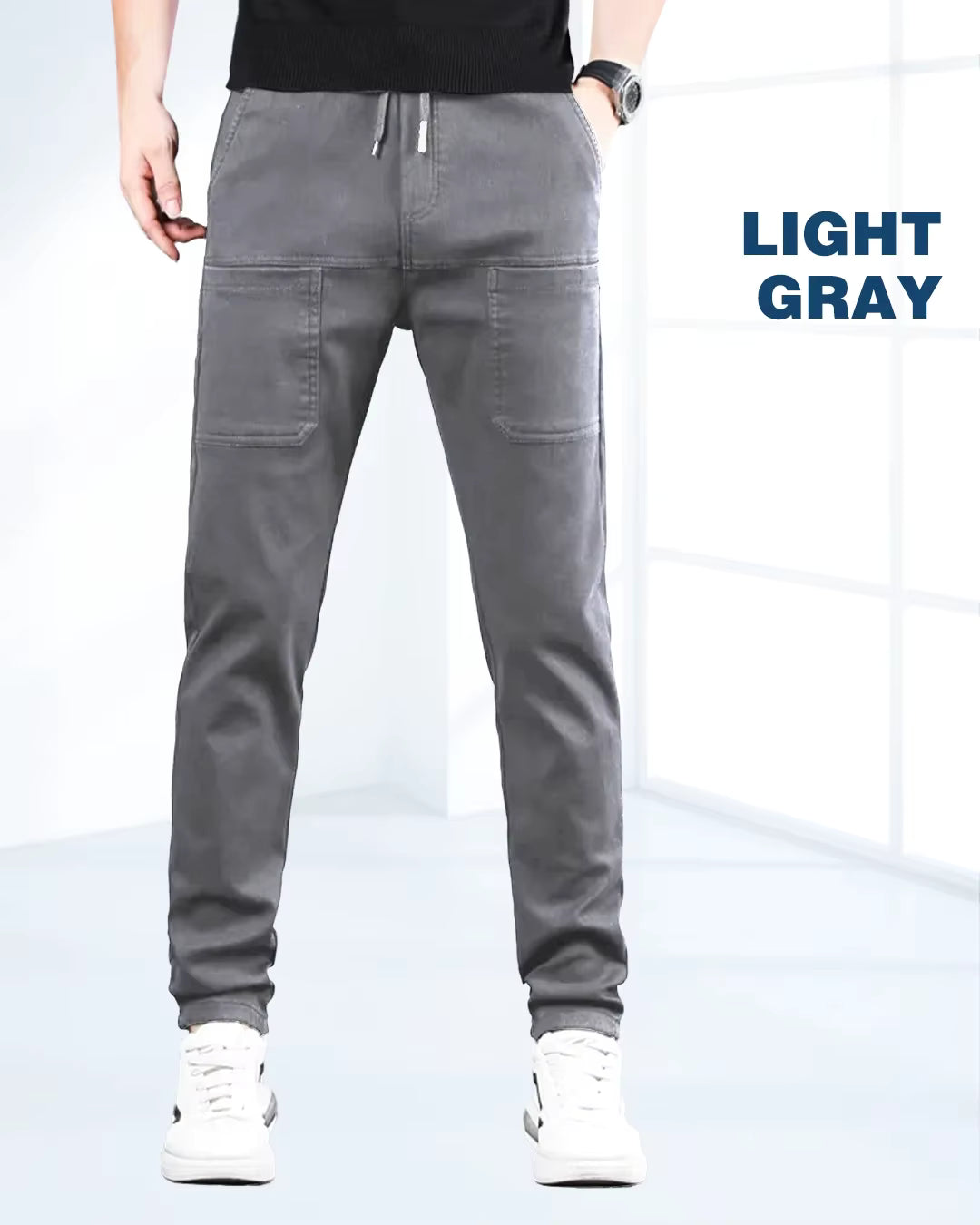 Men's Drawstring Multi-Pocket Cargo Pants