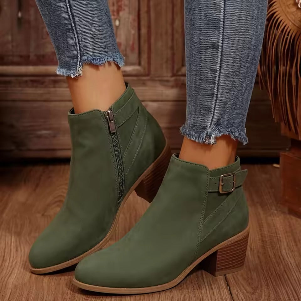 Women's Buckle Ankle Boots
